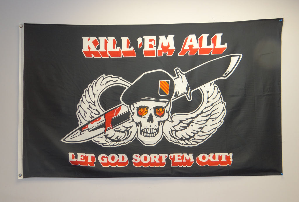 Skull Kill Em All 3'x5' Flags