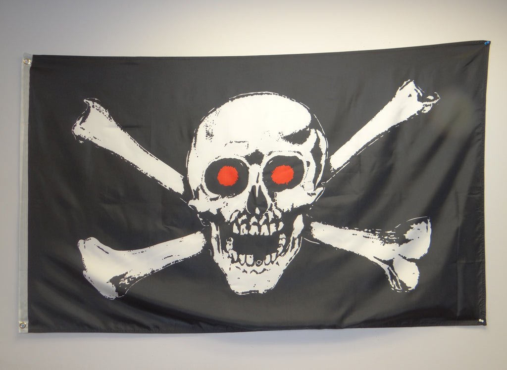 Skull Red Eye 3'x5' Flags