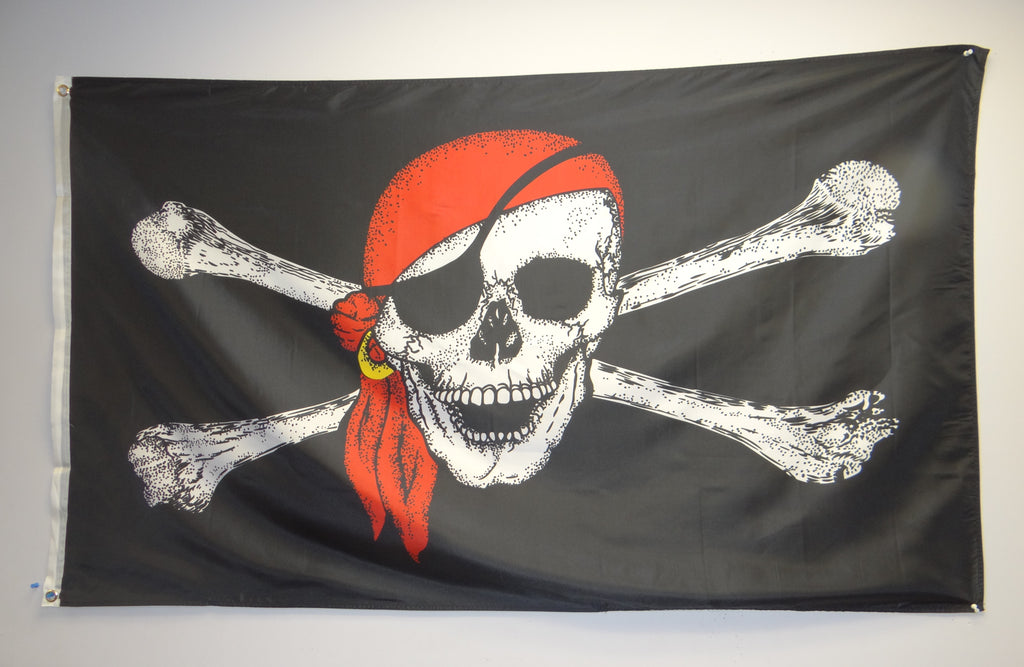 Skull Red Bandana 3'x5' Flags