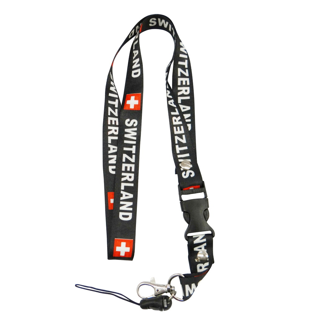 Switzerland-Black Lanyards