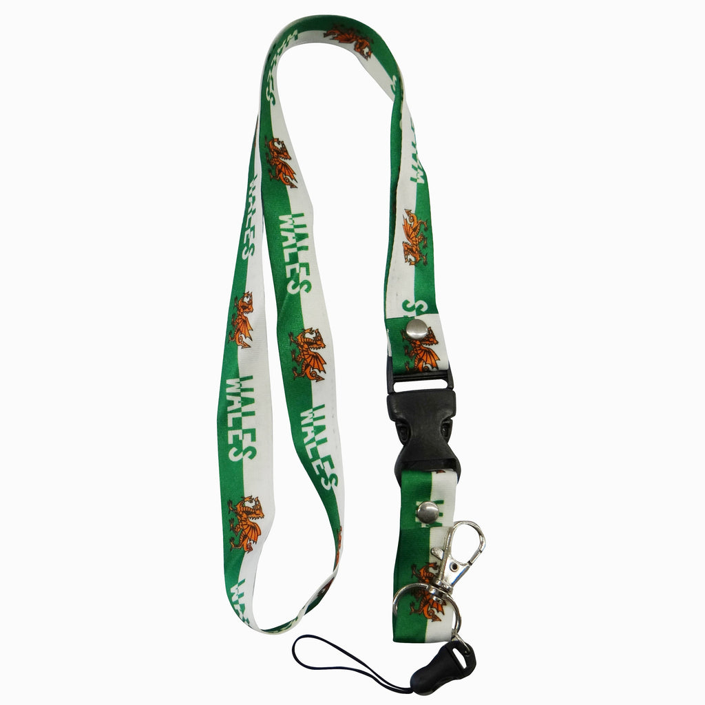 Wales-Black Lanyards