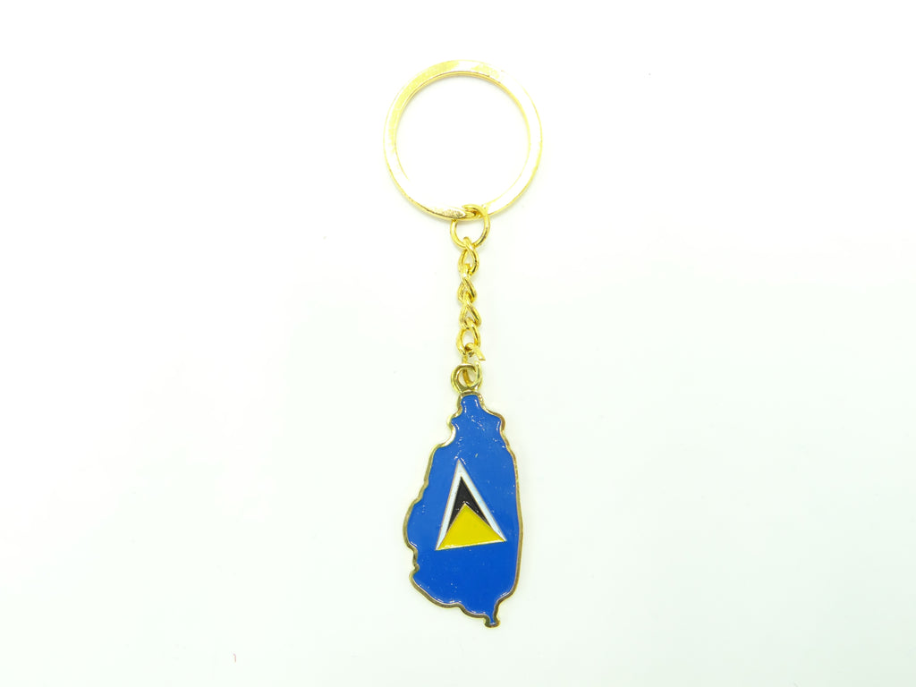 St. Lucia Map Keychain