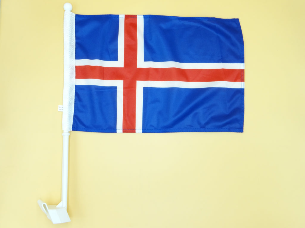 Iceland Car Flag