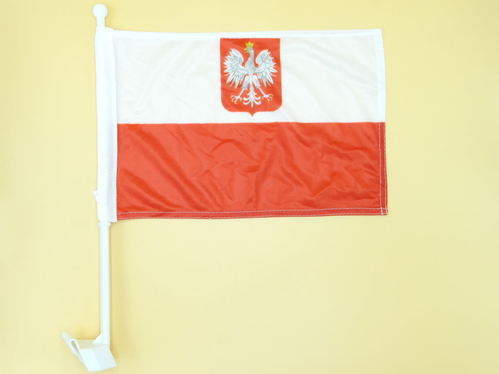 Poland (Eagle) Car Flag