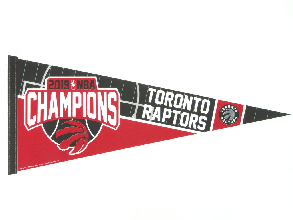 TORONTO RAPTORS 2019 NBA CHAMPIONS PENNANT.11.5" x 29" Inch.